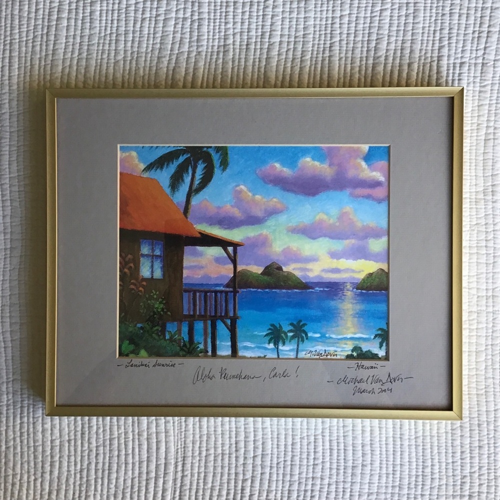 Michael Van Dorn Framed Signed Art (8”X10”) Print in Leader Quick Change Frame